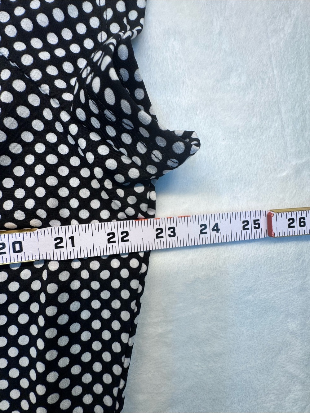 Worthington Woman 2X Black White Polka Dot Pleated Career Blouse - Picture 5 of 8